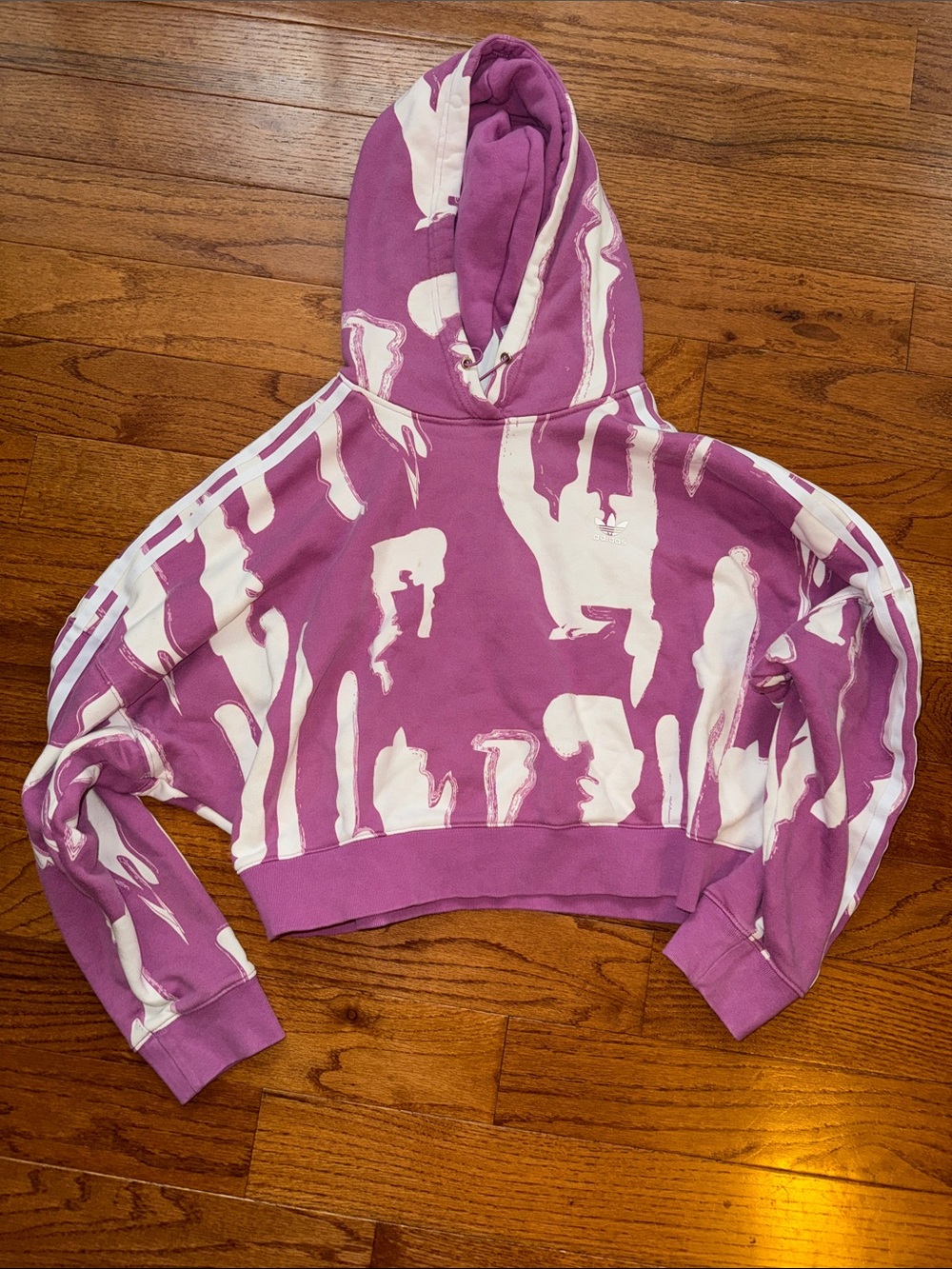adidas Originals x Thebe Magugu hoodie in semi pulse lilac with all-over print